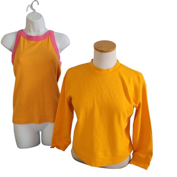 Women’s Athleisure Comfort Core TwinSet For Days Sweatshirt& Free Assembly Top S - Picture 1 of 13